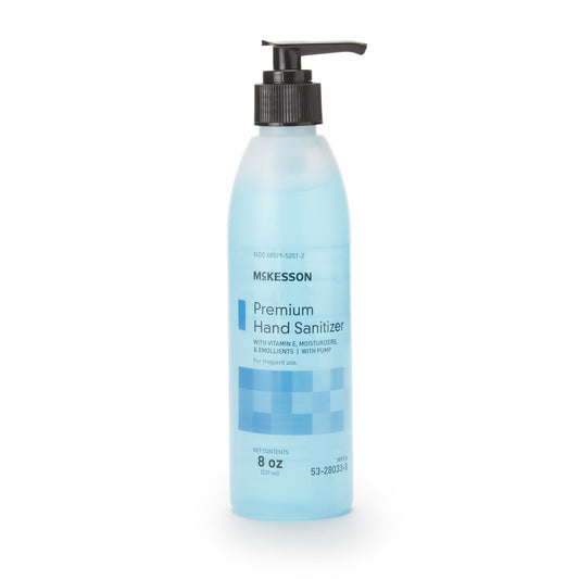 McKesson Brand McKesson Premium Hand Sanitizer, 70% Ethyl Alcohol Gel, 8 oz. Pump Bottle, Summer Rain Scent 53-28033-8, Case of 24