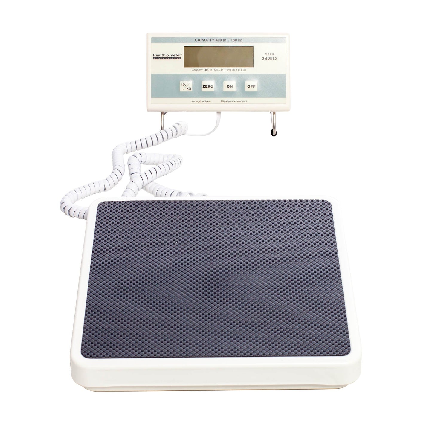 Floor Scale Health O Meter® LCD Display 400 lbs. / 181 kg Capacity White AC Adapter / Battery Operated - 349KLX