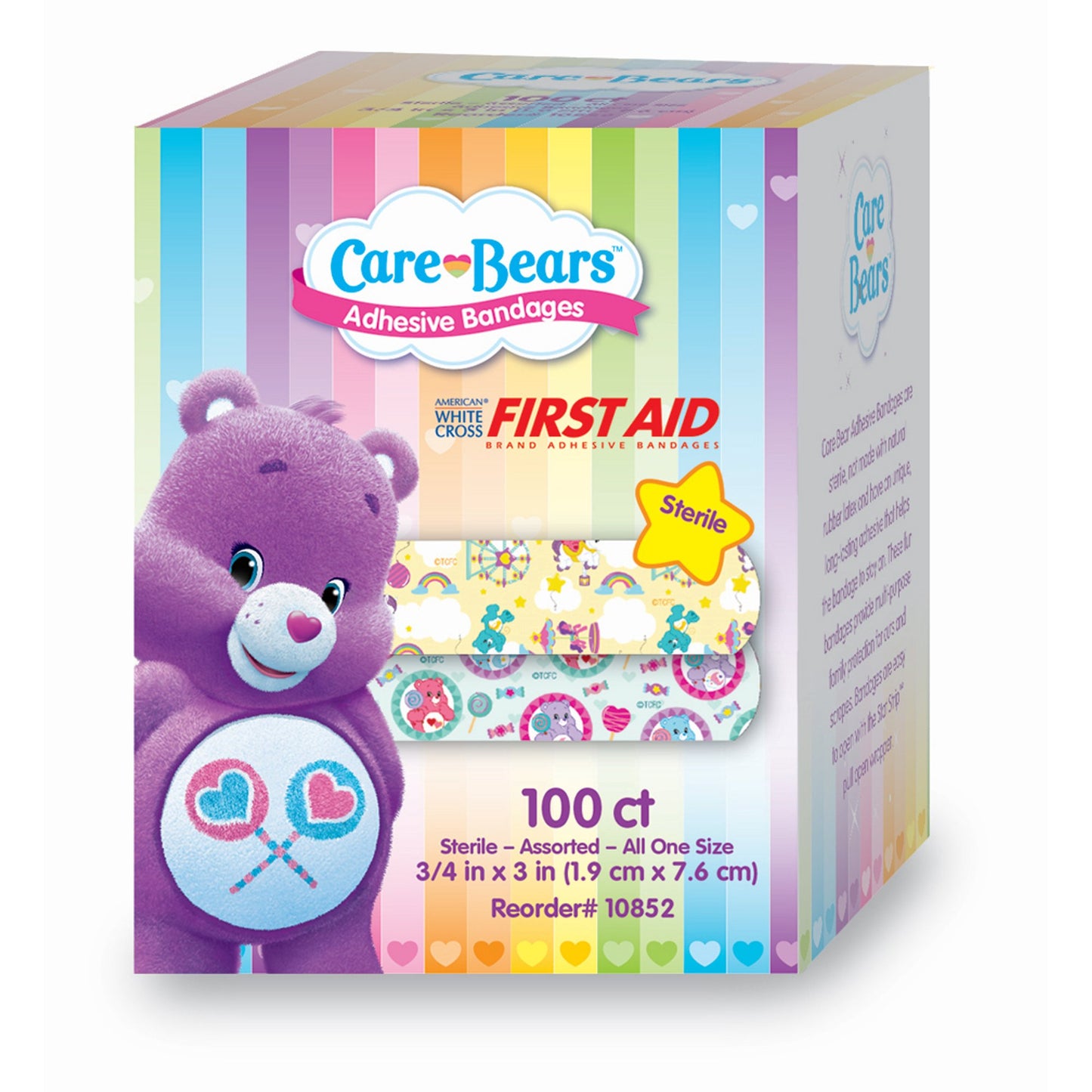 American® White Cross Stat Strip® Kid Design Care Bears™ Adhesive Strips 10852