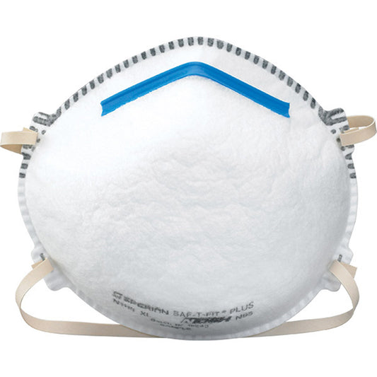 Particulate Respirator Mask SAF-T-FIT Plus Industrial N95 Not Rated Elastic Strap X-Large - 14110392