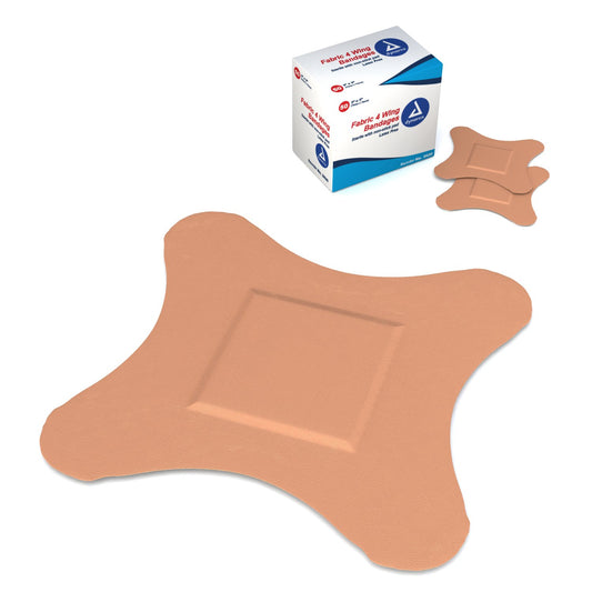 Adhesive Strip Dynarex 3 X 3 Inch Fabric 4-Wing Tan Sterile - 3620