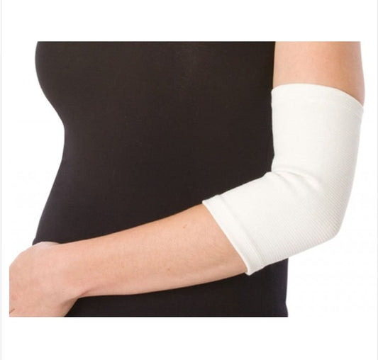 Elbow Support PROCARE® Medium Pull-On Sleeve Elbow 9 to 10 Inch Forearm Circumference White - 79-81215