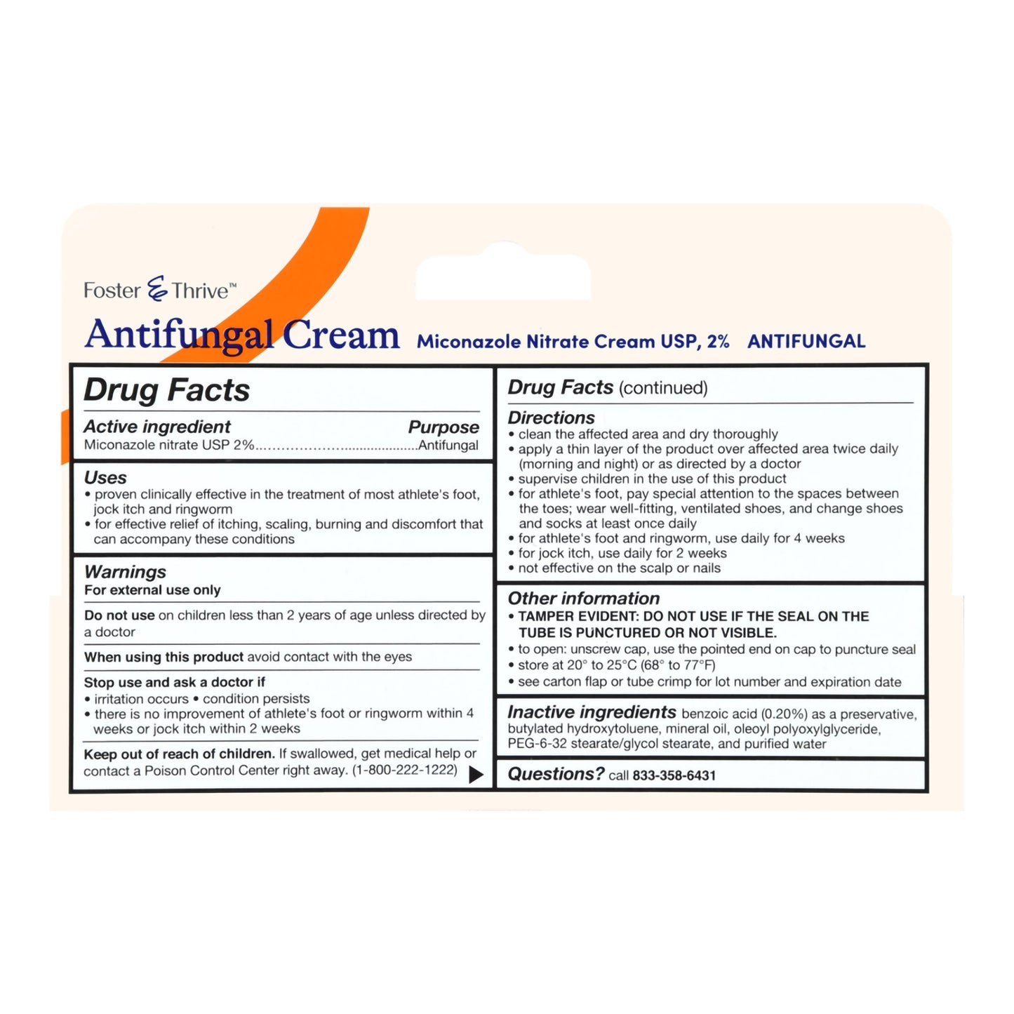 Foster & Thrive™ Antifungal Cream Miconazole Nitrate 2% 70677100001