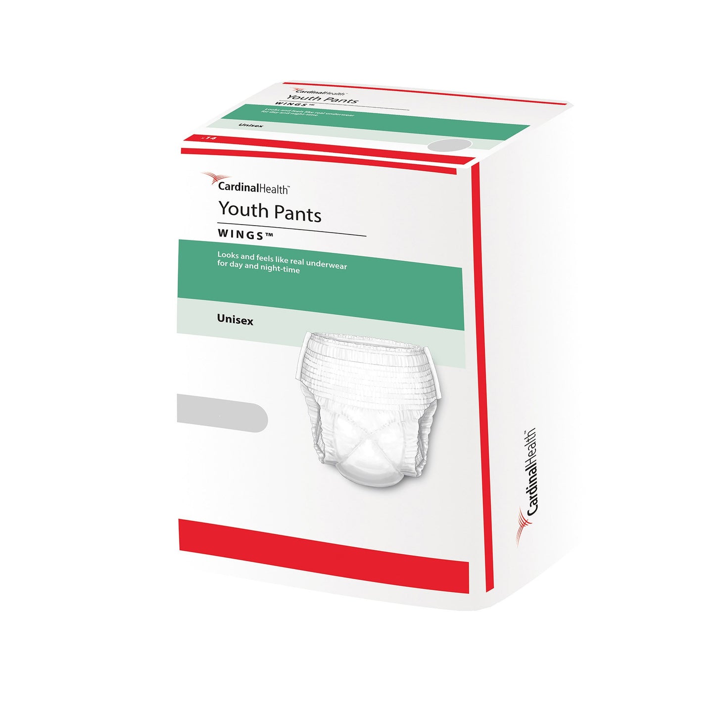 Unisex Youth Absorbent Underwear Cardinal Health™ Wings™ Pull On with Tear Away Seams Small / Medium Disposable Heavy Absorbency - 70073A