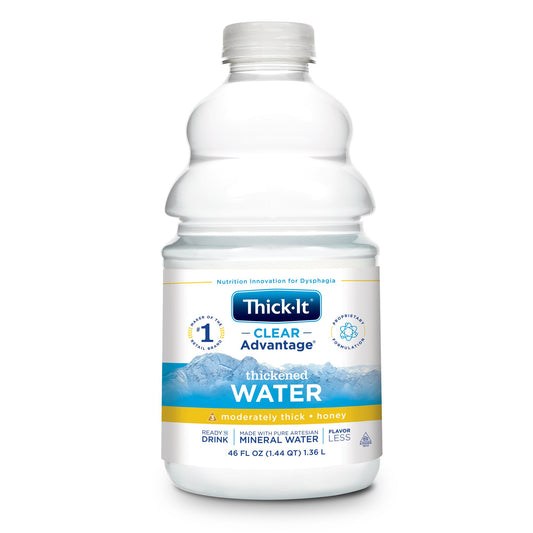Thickened Water Thick-It® Clear Advantage® 46 oz. Bottle Unflavored Liquid IDDSI Level 3 Moderately Thick/Liquidized - B481-A7044