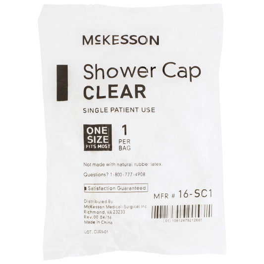 Shower Cap McKesson One Size Fits Most Clear - 16-SC1