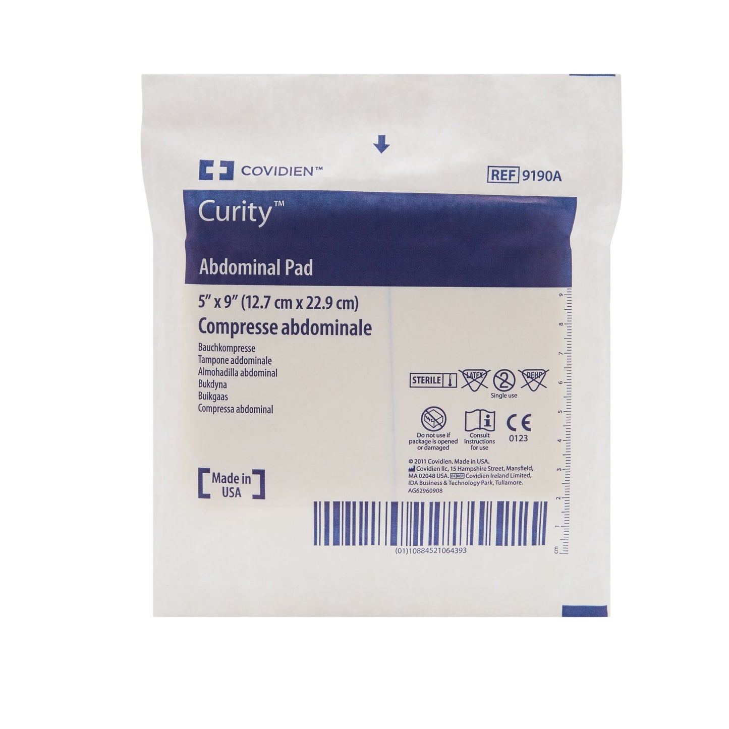 Curity™ Sterile Abdominal Pad, 5 x 9 Inch 9190A