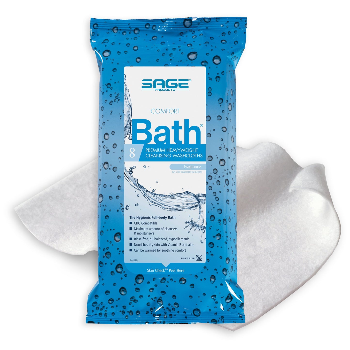 Comfort Bath® Cleansing Washcloths, Heavyweight, Soft Pack 7900