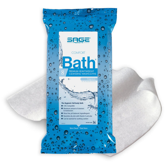 Comfort Bath® Cleansing Washcloths, Heavyweight, Soft Pack 7900