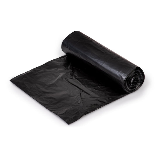 Trash Bag Colonial Bag 45 gal. Black HDPE 22 Mic. 40 X 48 Inch X-Seal Bottom Coreless Roll - HCR48STB