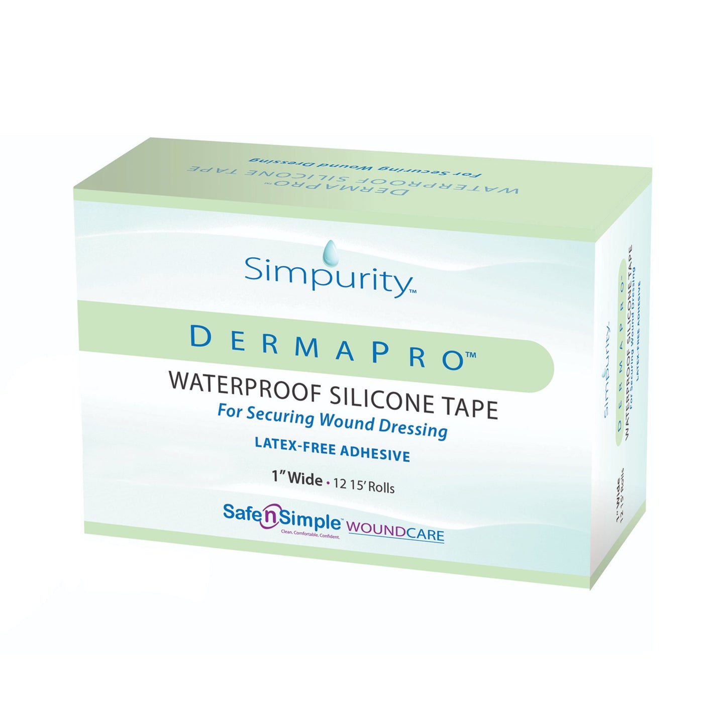 DermaPro™ Silicone Medical Tape, 1 Inch x 5 Yard, Transparent SNS57230