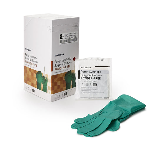 McKesson Perry® Performance Plus Polychloroprene Surgical Glove, Size 8.5, Green 20-2585N