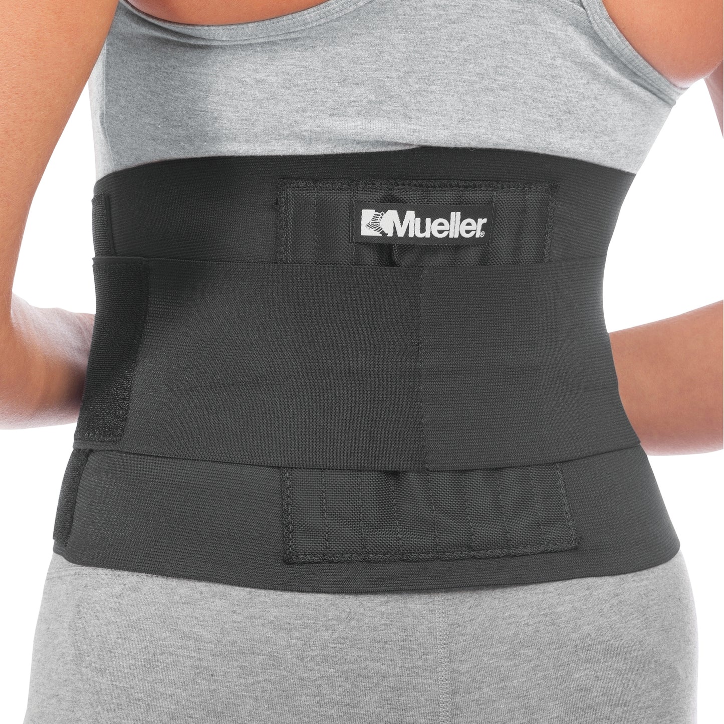 Back Brace Mueller® One Size Fits Most Hook and Loop Strap Closure 28 to 50 Inch Waist Circumference Adult 6711