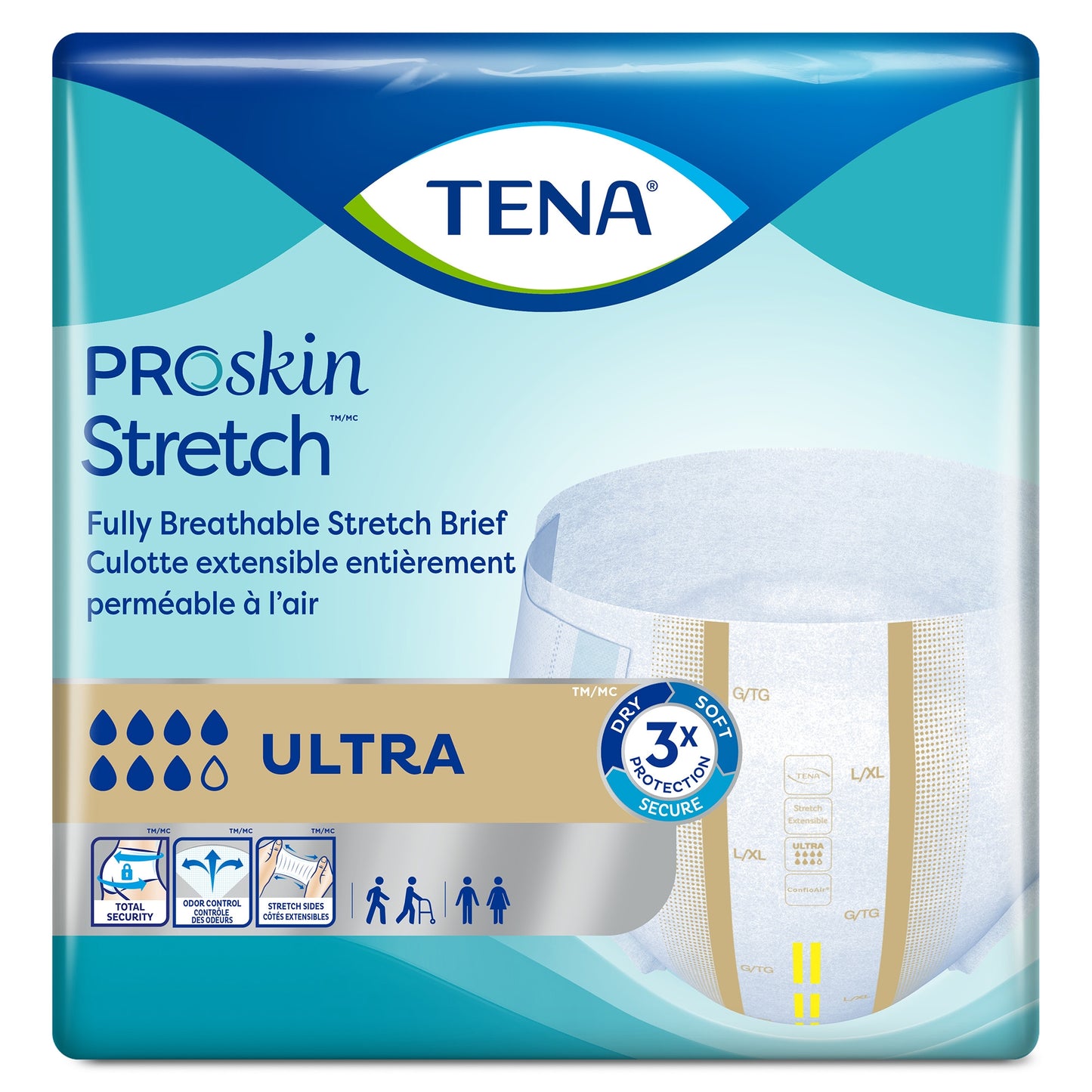 Tena® ProSkin Stretch™ Ultra Incontinence Brief, Large / Extra Large 67803