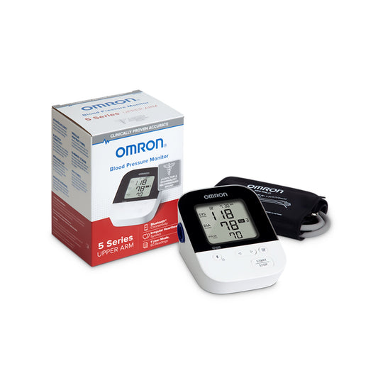 Home Automatic Digital Blood Pressure Monitor Omron®5 Series™ Wide Range Nylon Cuff 23 - 43 cm Desk Model - BP7250