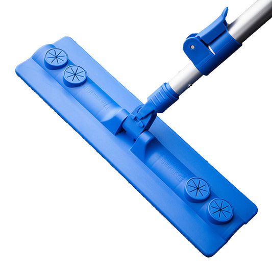 Cleanroom Mop Frame with Handle PharmaMOP® 3-3/4 X 15 Inch Frame / 36 to 61 Inch Handle Locking Connection Aluminum - FT416D