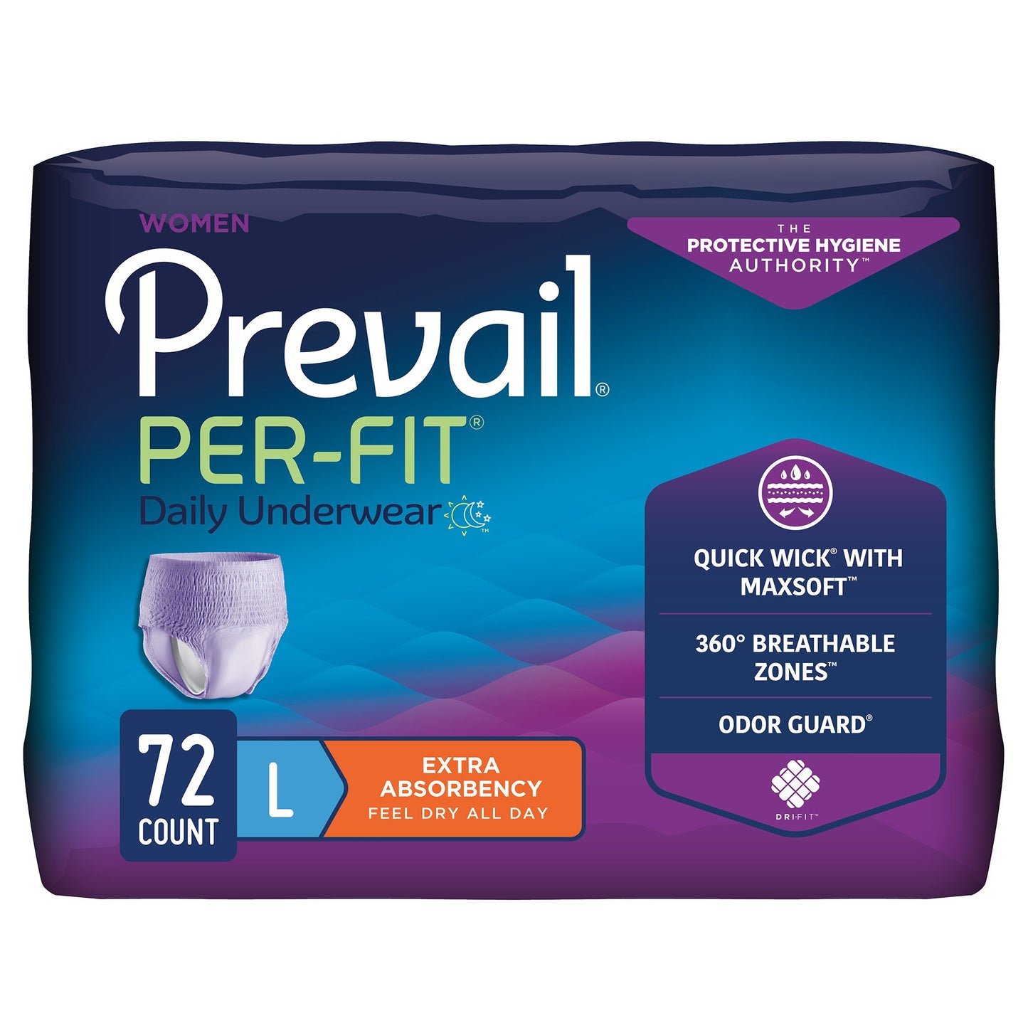 Prevail® Per-Fit® Women Extra Absorbent Underwear, Large PFW-513