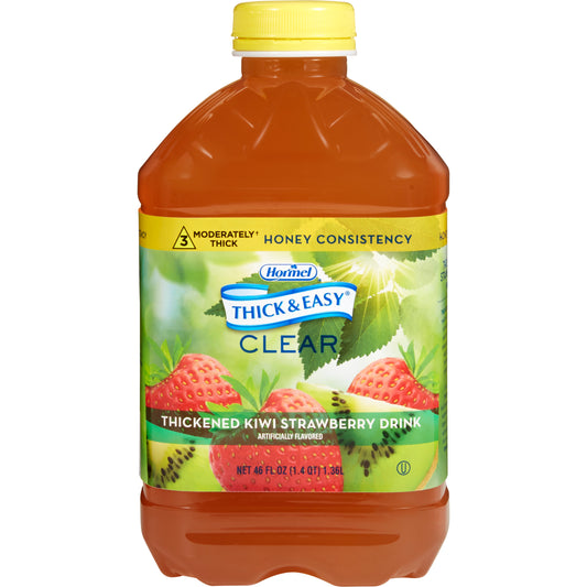 Thickened Beverage Thick & Easy® 46 oz. Bottle Kiwi Strawberry Flavor Liquid IDDSI Level 3 Moderately Thick/Liquidized - 11840