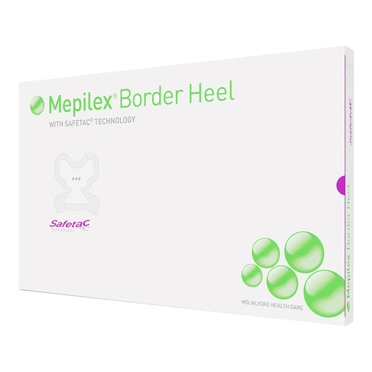 Foam Dressing Mepilex® Border Heel 8-3/5 X 9 Inch With Border Film Backing Silicone Adhesive Heel Sterile - 282790