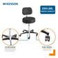 McKesson Pneumatic Exam Stool, Black, with Backrest 81-11001BUS393