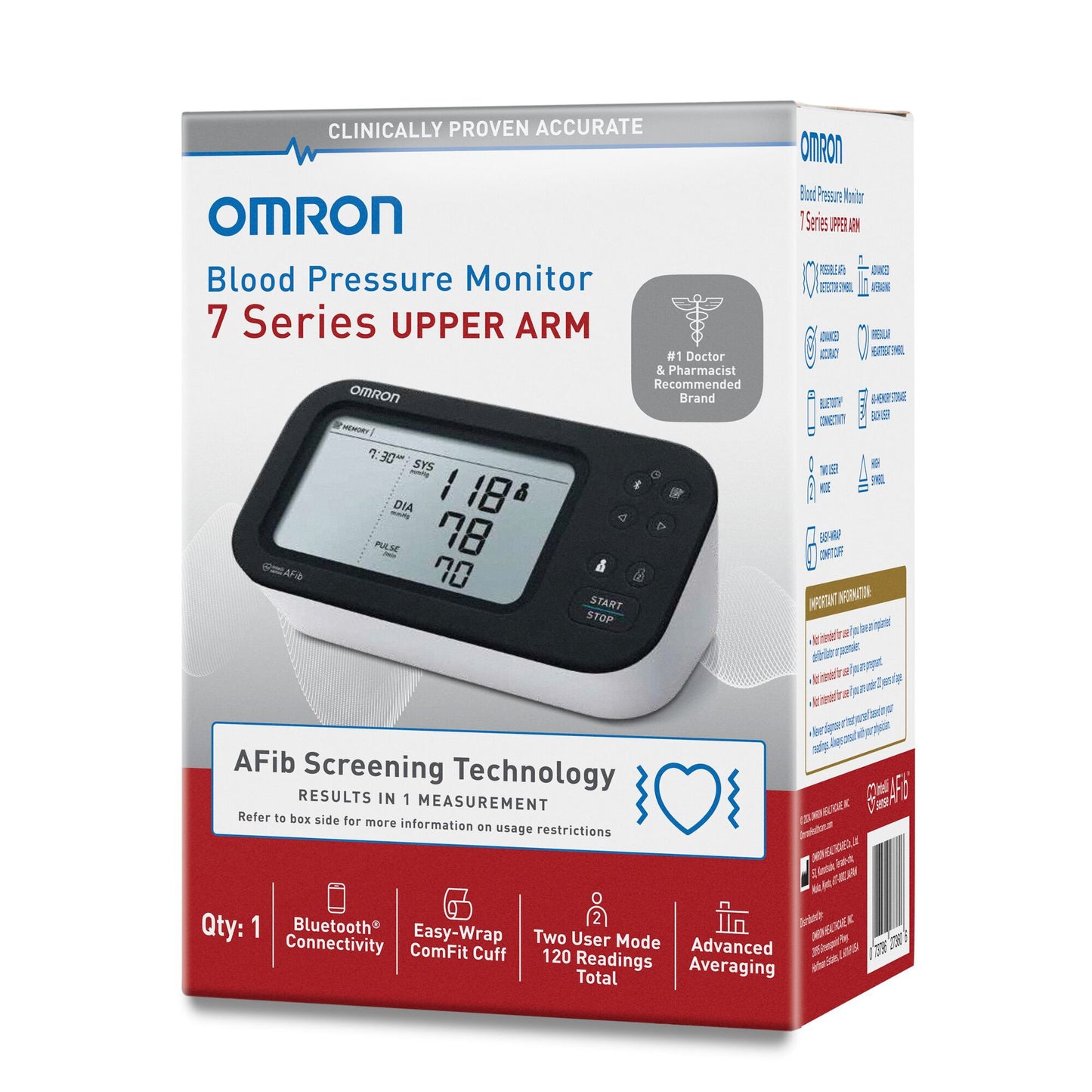Digital Blood Pressure Monitor Omron 7 Series® Adult Cuff Nylon Cuff 9 to 17 Inch Desk Model BP7360