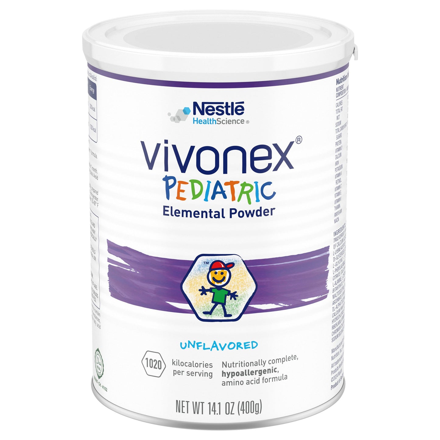 Pediatric Oral Supplement Vivonex® Pediatric Unflavored 400 Gram Can Powder Amino Acid 08445291507654