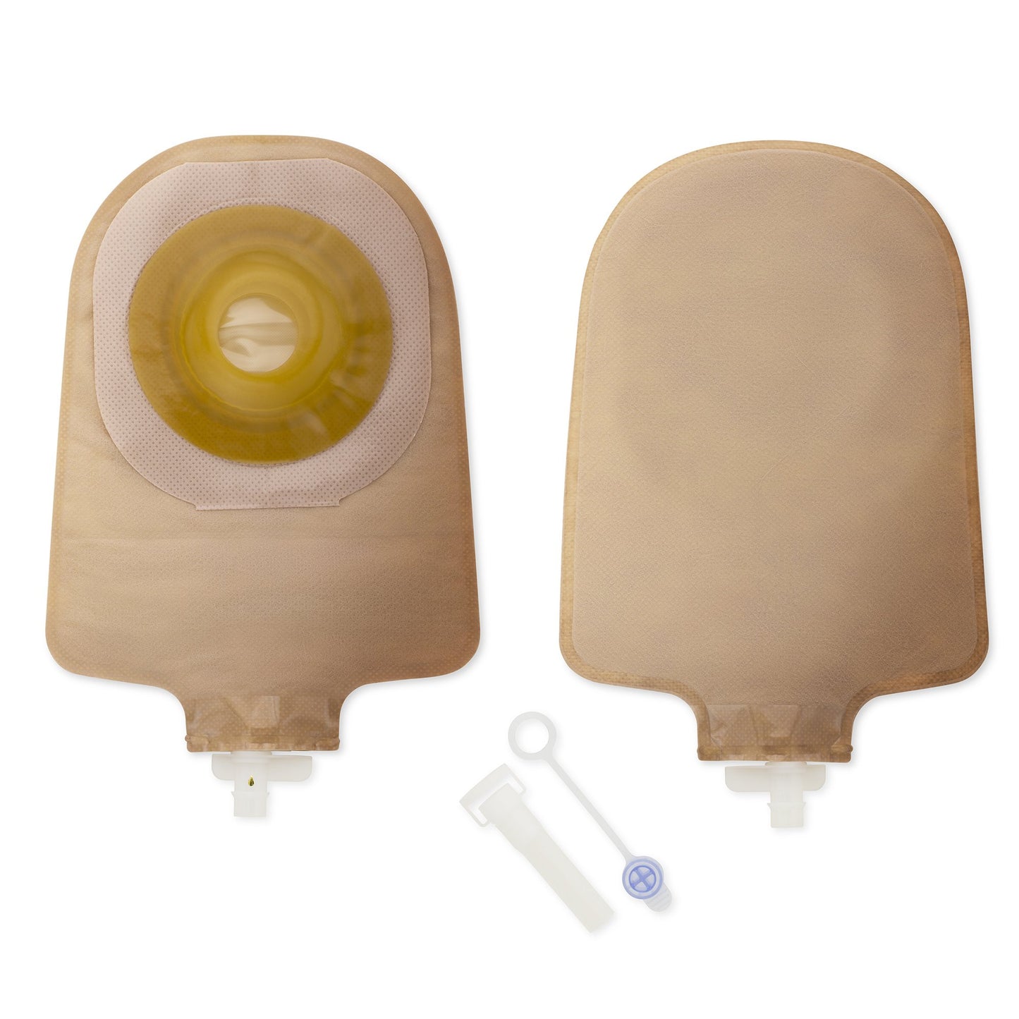 Urostomy Pouch Premier™ One-Piece System 9 Inch Length Convex, Pre-Cut 1 Inch Stoma Drainable - 8494