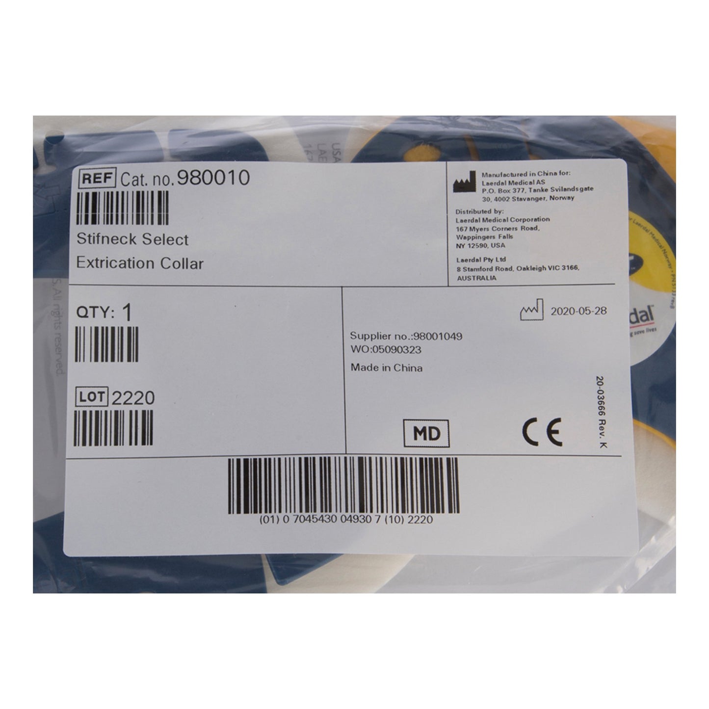 Stifneck® Extrication Cervical Collar, One Size Fits Most 980010