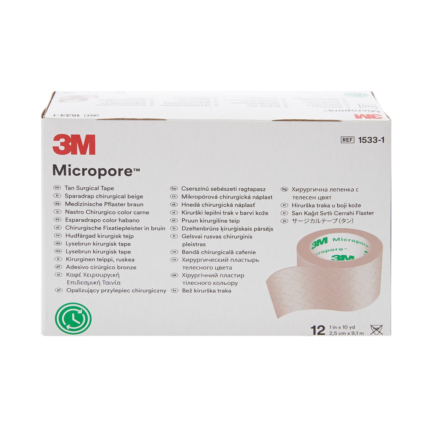 3M™ Micropore™ Paper Medical Tape, 1 Inch x 10 Yard, Tan 1533-1