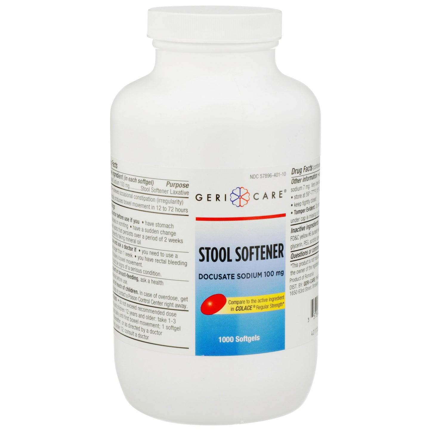 Geri-Care® Docusate Sodium Stool Softener 401-10-GCP