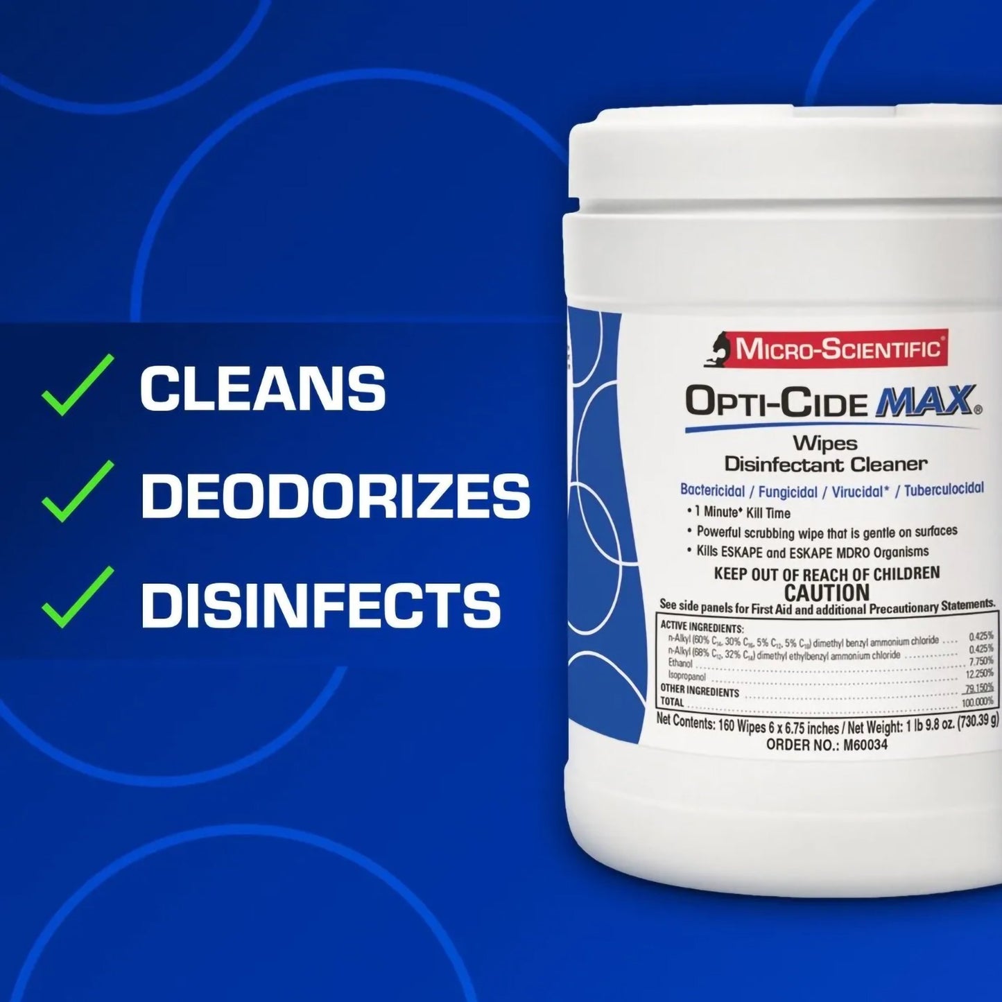 Opti-Cide® Max Surface Disinfectant Cleaner Wipes M60034