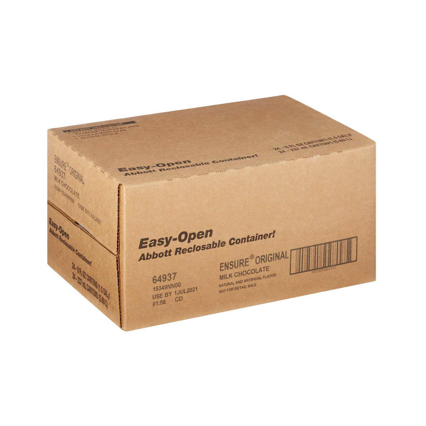 Ensure® Original Therapeutic Nutrition Shake, Chocolate, 8-ounce carton 64937