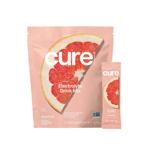Cure Electrolyte Drink Mix made with Coconut Water, Grapefruit, 7.7-gram Packets HM1004