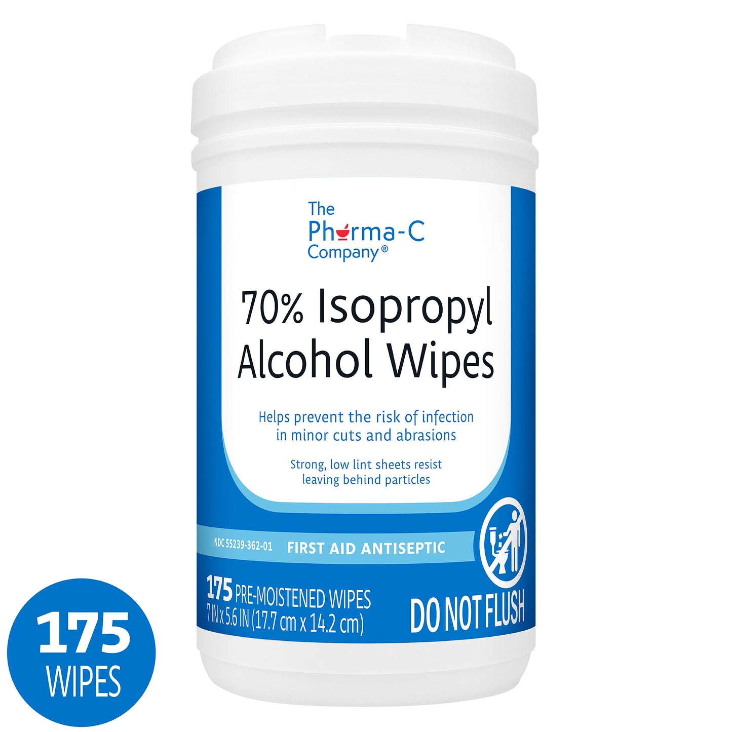 The Pharma-C Company® Isopropyl Alcohol Antiseptic Skin Wipe 63-10413