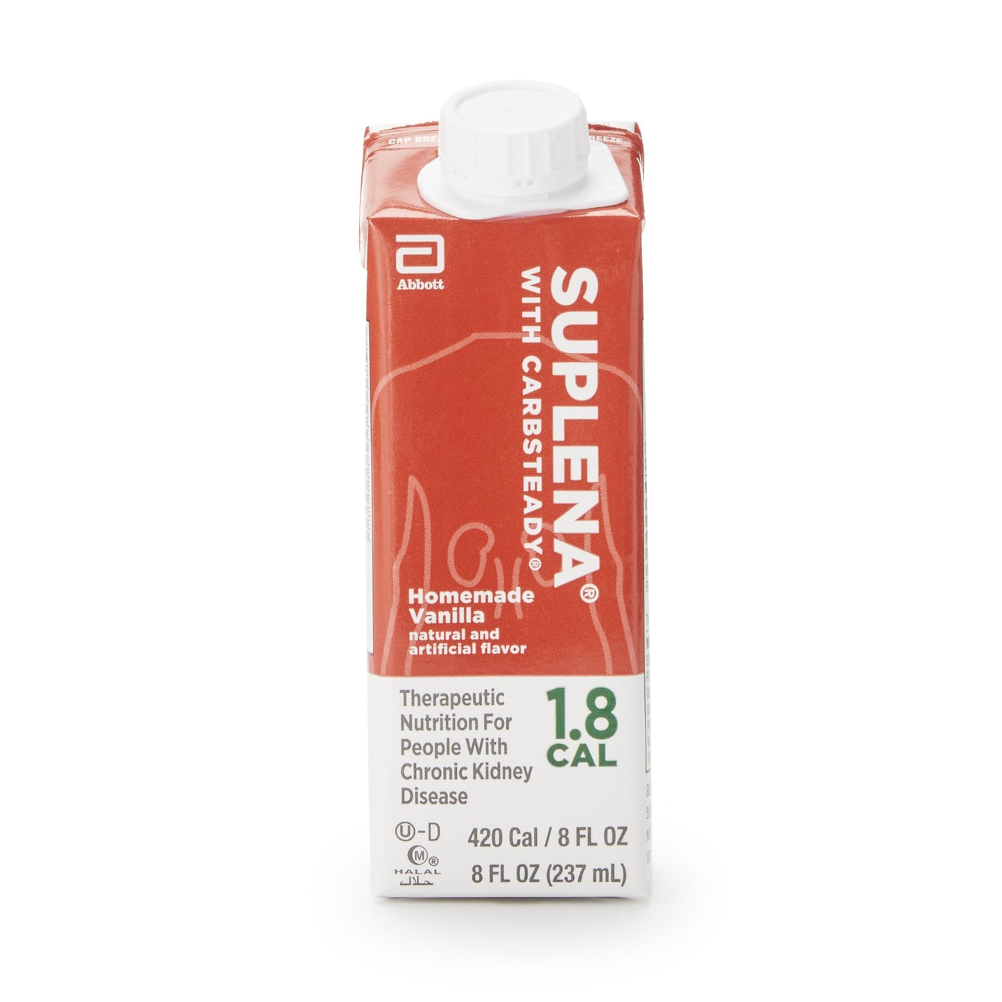 Oral Supplement Suplena® with Carbsteady® Vanilla Flavor Liquid 8 oz. Reclosable Carton - 64794