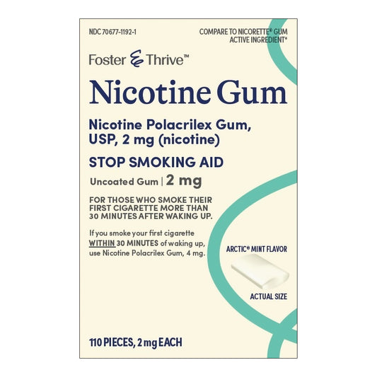 Foster & Thrive™ Nicotine Polacrilex 2 mg (Nicotine) Gum, Arctic Mint Flavor 70677119201