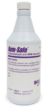 Kem Medical Products Kem-Safe Glutaraldehyde/OPA Neutralizing Solution 9074, Case of 12