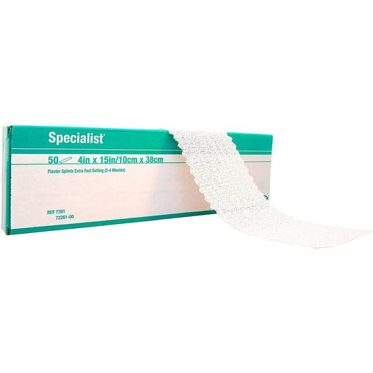 Plaster Splint Specialist® 4 X 15 Inch Plaster of Paris White - 7391
