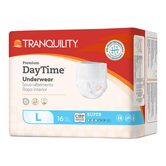 Unisex Adult Absorbent Underwear Tranquility® Premium DayTime™ Pull On with Tear Away Seams Large Disposable Heavy Absorbency - 2106