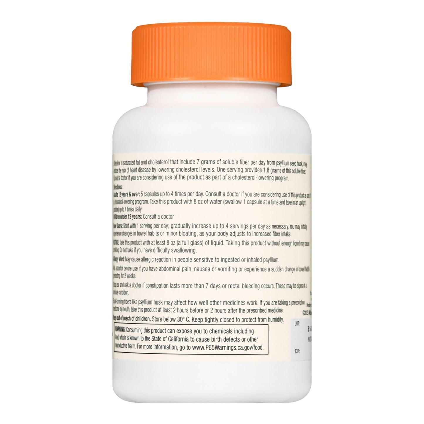 Foster & Thrive™ Fiber Supplement Psyllium Husk Capsules 01093995614