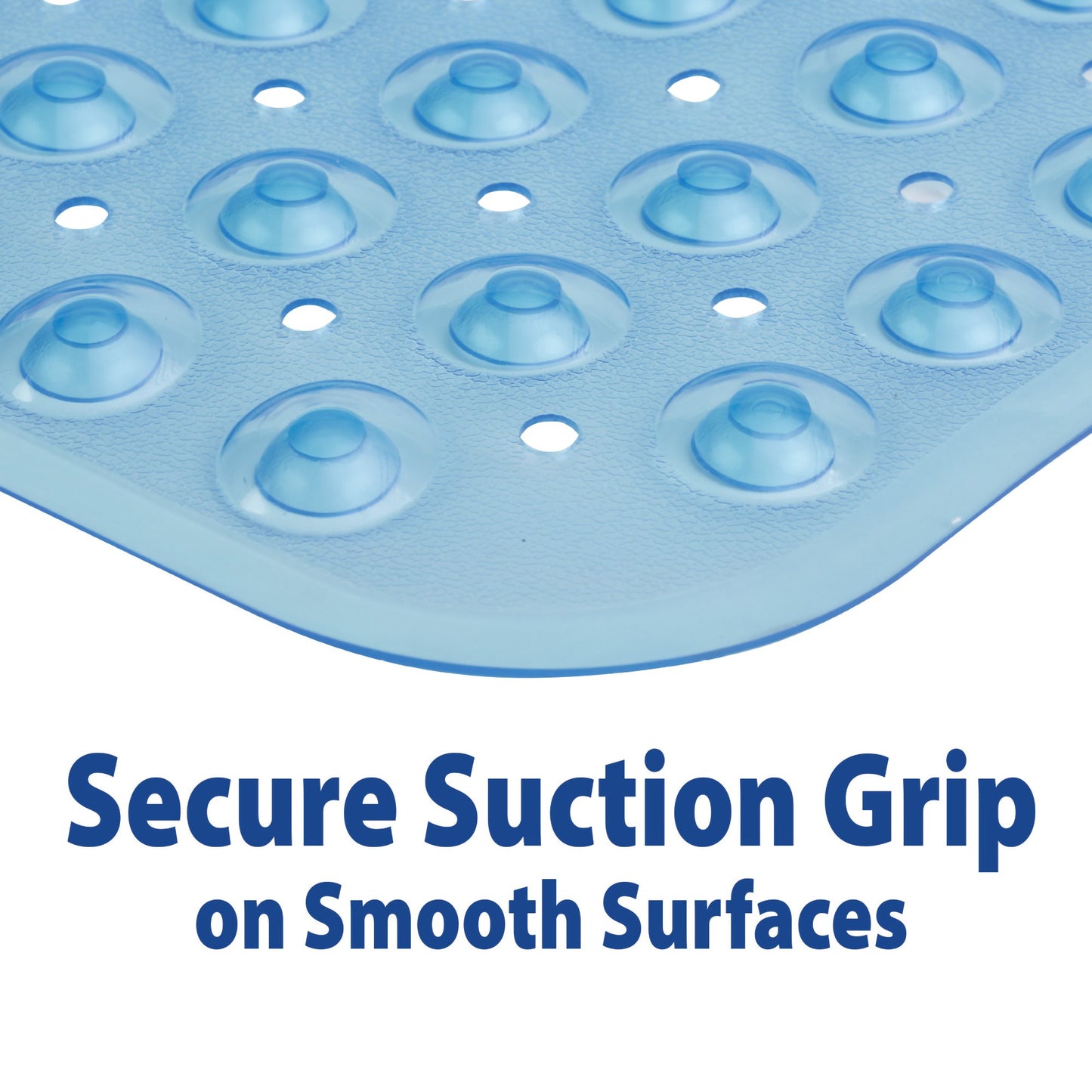 Theracare Bathtub Mat, Antifungal, Blue, 15 x 27 Inch 19-110