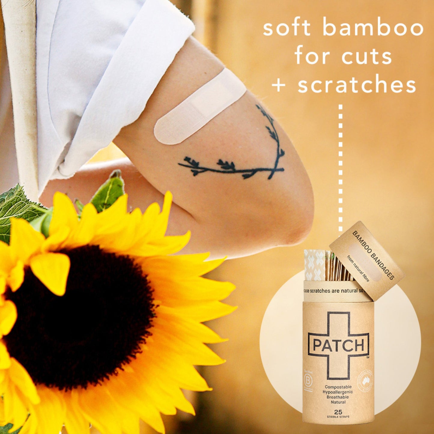 Patch™ Tan Adhesive Strip, 3/4 x 3 Inch PATNACT