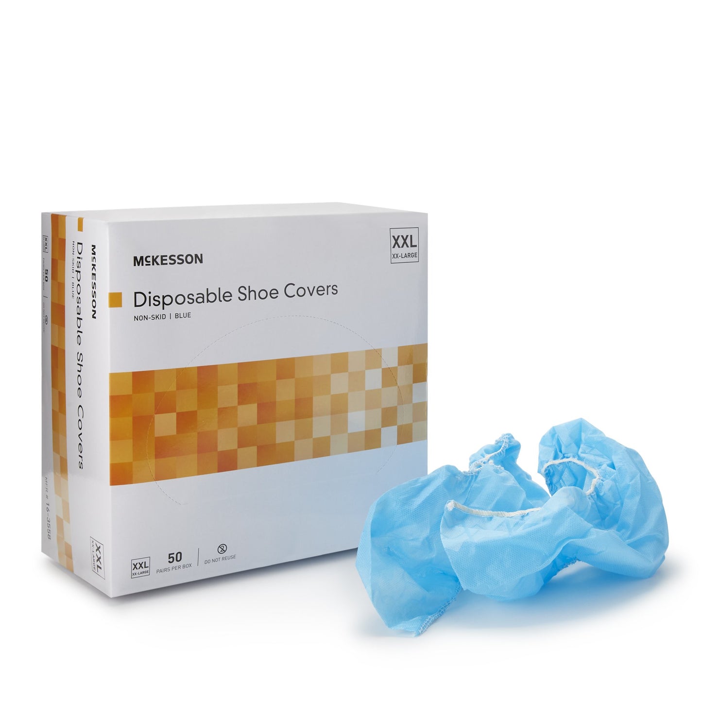 Shoe Cover McKesson 2X-Large Shoe High Nonskid Sole Blue NonSterile - 16-3558
