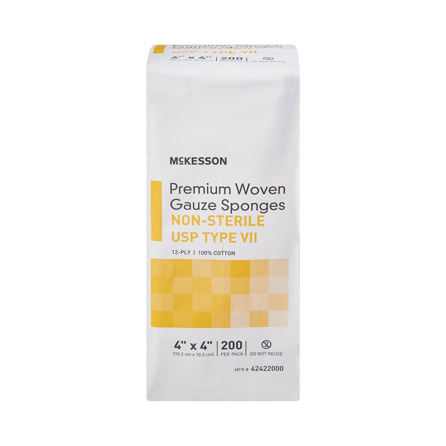 McKesson USP Type VII Gauze Sponge, 4 x 4 Inch, 12-Ply 42422000