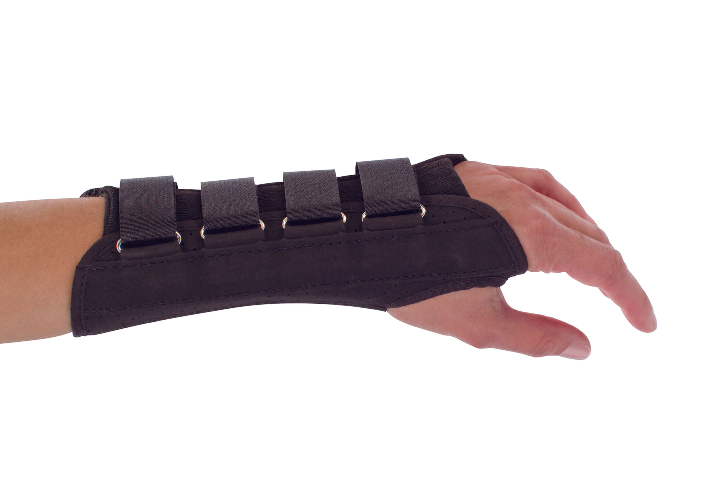 Wrist Support ProCare® Aluminum / Cotton / Flannel / Suede Left Hand Black Small - 79-87013