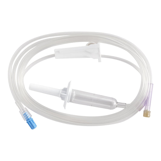 Primary IV Administration Set Kawasumi™ Gravity 1 Port 10 Drops / mL Drip Rate Without Filter 84 Inch Tubing Solution Without Flow Regulator - IV-009Y