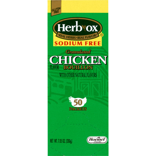 Instant Broth Herb-Ox® Sodium Free Chicken Flavor Liquid 8 oz. Individual Packet - 36087