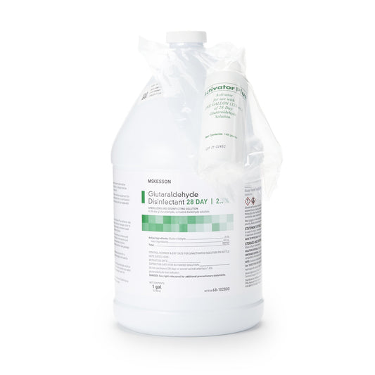 Glutaraldehyde High-Level Disinfectant McKesson 28 Day Activation Required Liquid 1 gal. Jug Reusable - 68-102800