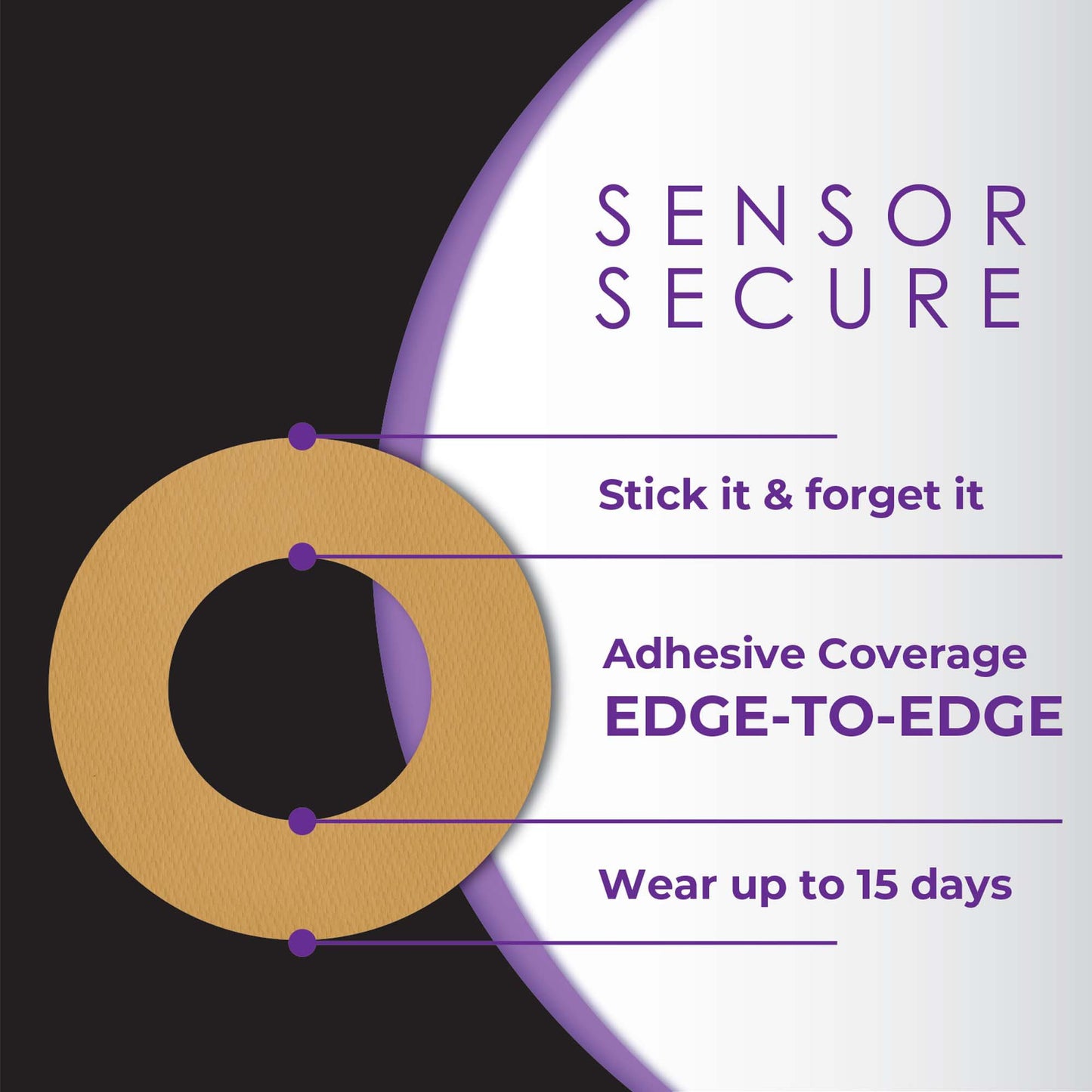 Sensor Overpatch CoverGuard Tan For Dexcom G7 Sensor 101-200T