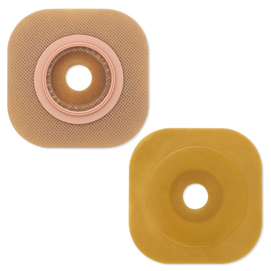 Ostomy Barrier New Image™ FlexWear™ Precut, Standard Wear Adhesive Tape 44 mm Flange Green Code System Hydrocolloid 1 Inch Opening - 14304